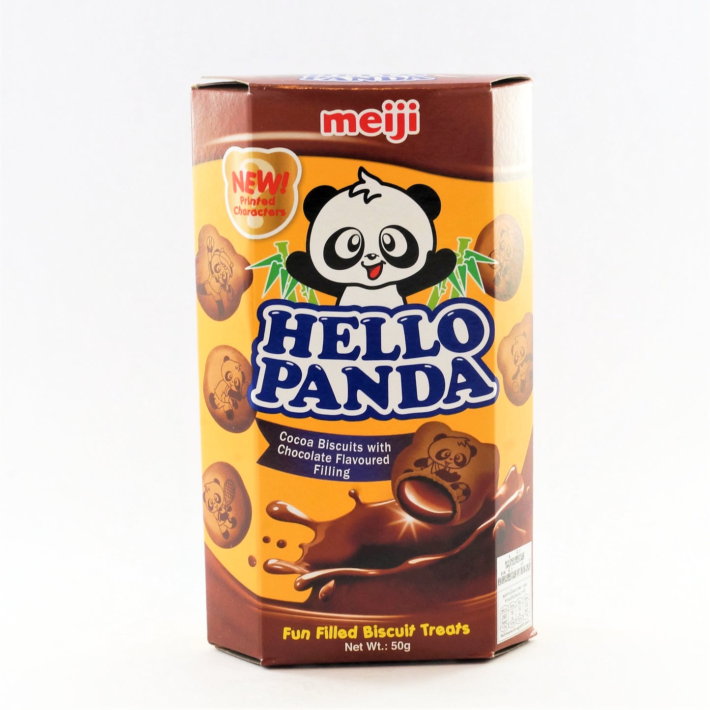 MEIJI HELLO PANDA DOUBLE CHOCOLATE FLAVOUR BISCUITS 50G