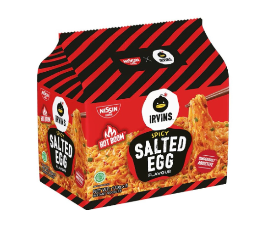 Nissin Spicy Salted Egg Flavour Instant Dry Noodles 5'x 113g