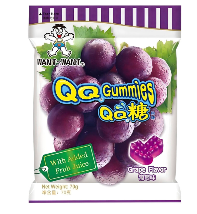 Want Want QQ Grape Gummies 70g