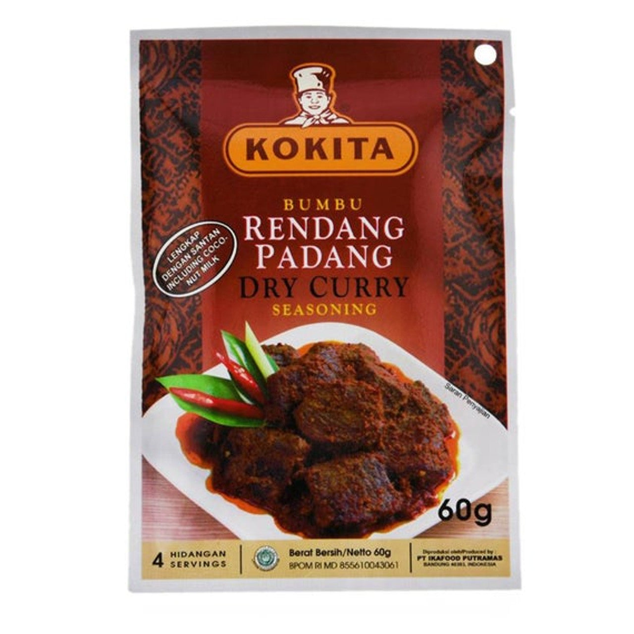Kokita Bumbu Rendang Padang (Dry Curry Seasoning) 60g