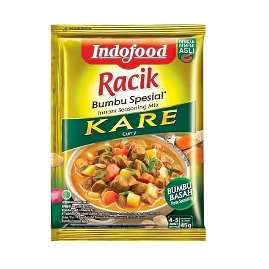 Indofood Racik Bumbu Special Kare Instant Seasoning Mix for Javanese Yellow Curry Soup 45g