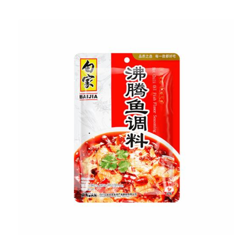 Bai Jia Hot Chilli Oil Fish Flavour Seasoning 208g