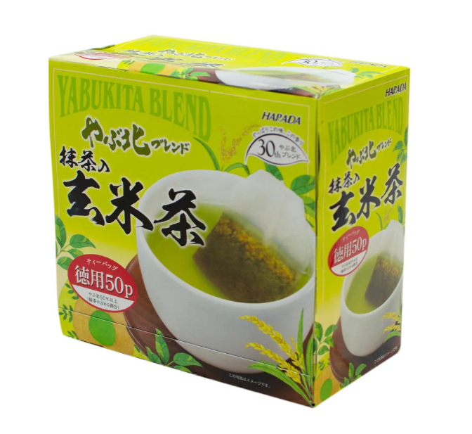 Harada Yabukita Blend Brown Rice Green Tea Bags 50 Pack