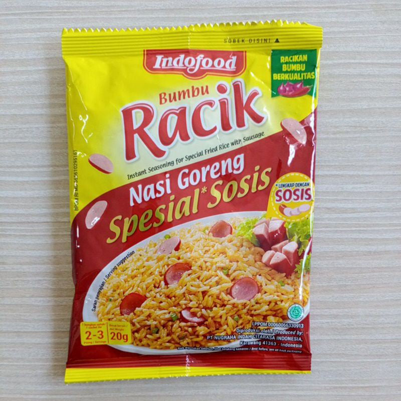 Indofood Racik Nasi Goreng Special SOSIS - Instant Seasoning For Special Fried Rice With Sausage 20g