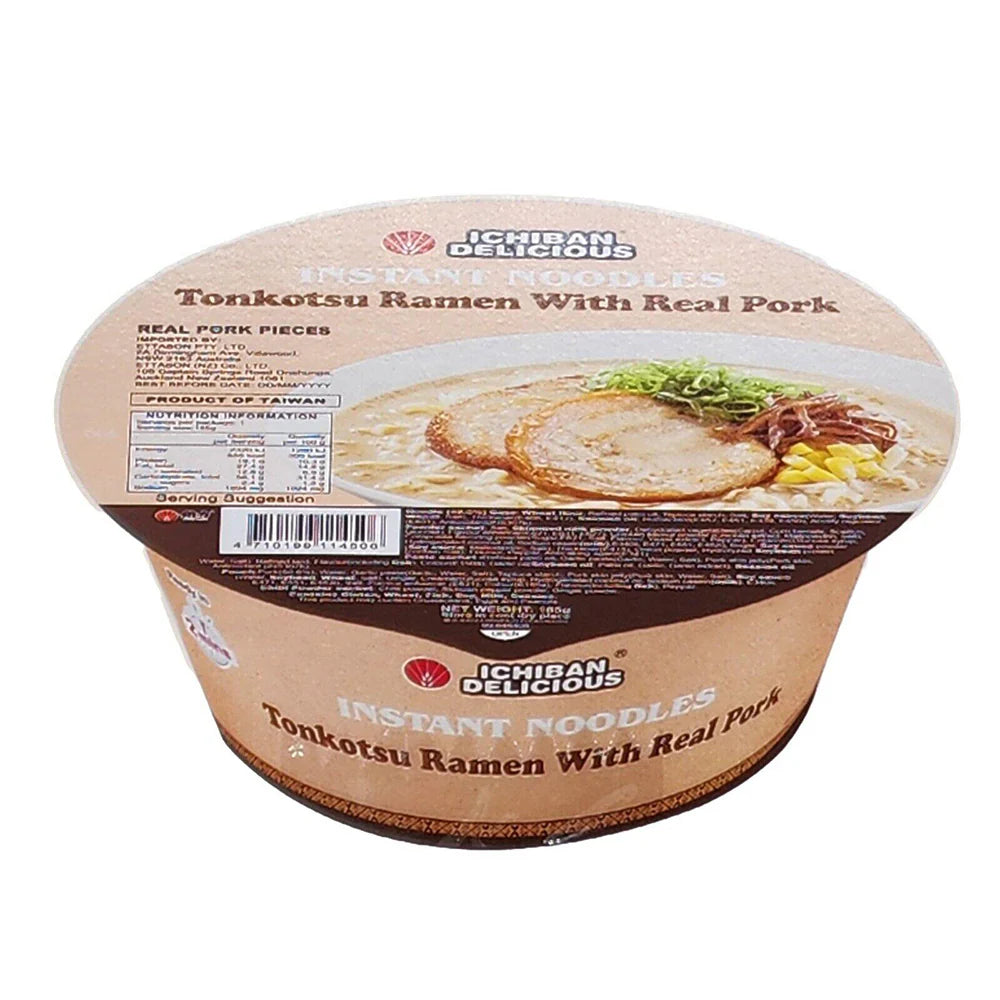 Ichiban Delicious Instant Noodles Tonkotsu with Real Pork 185g