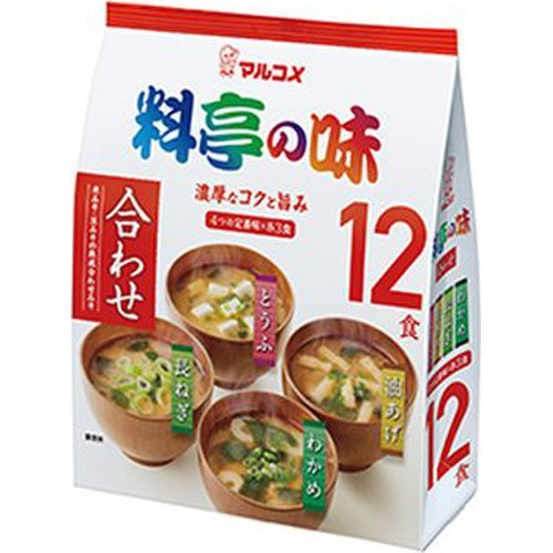 Marukome Assorted Flavours Instant Miso Soup 12p