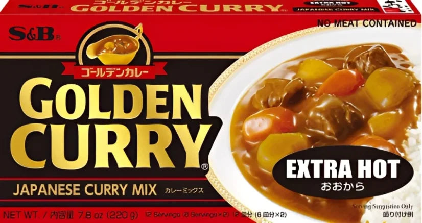 S&B Golden Curry Mix Extra Hot 220g