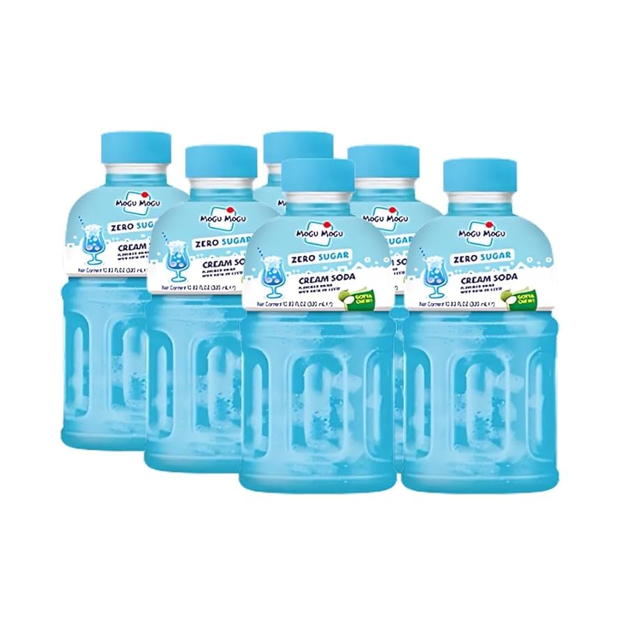 Mogu Mogu Zero Sugar Cream Soda with Nata de Coco 320ml*6