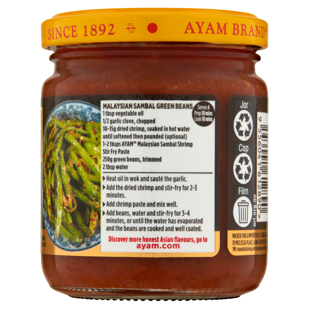 Ayam Malaysian Sambal Shrimp Paste 185g