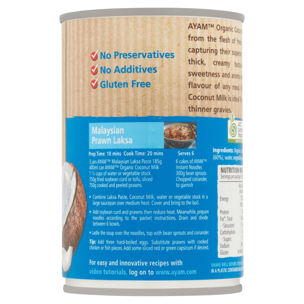 Ayam Organic Coconut Milk 400ml