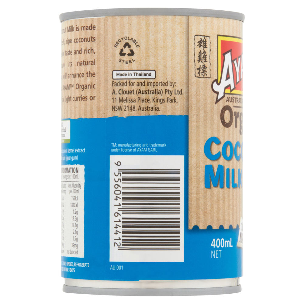 Ayam Organic Coconut Milk 400ml