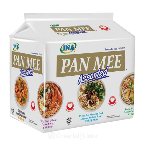 INA Pan Mee Assorted Flavours Noodles 5x90g