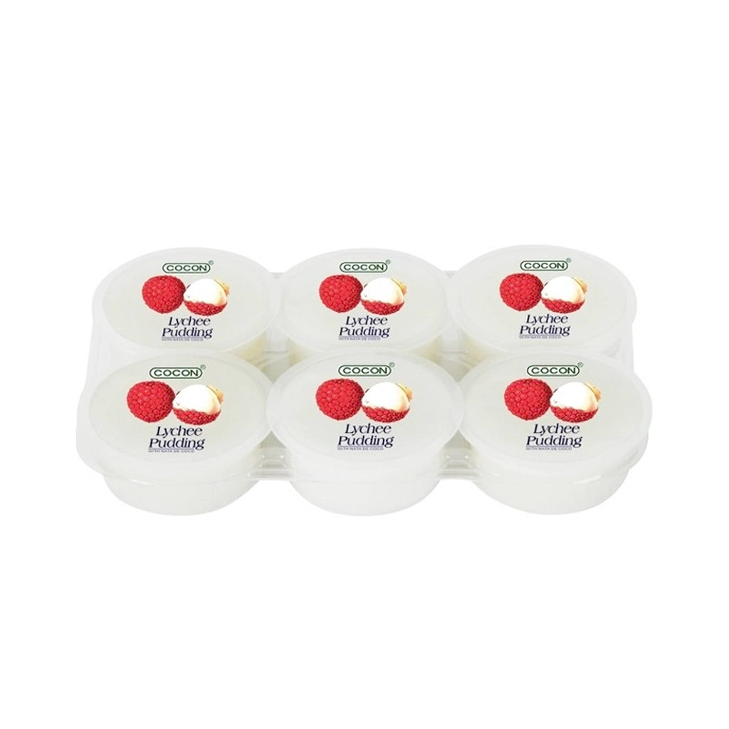 Cocon Lychee Flavoured Jelly Pudding with Coconut Jelly 6x80g