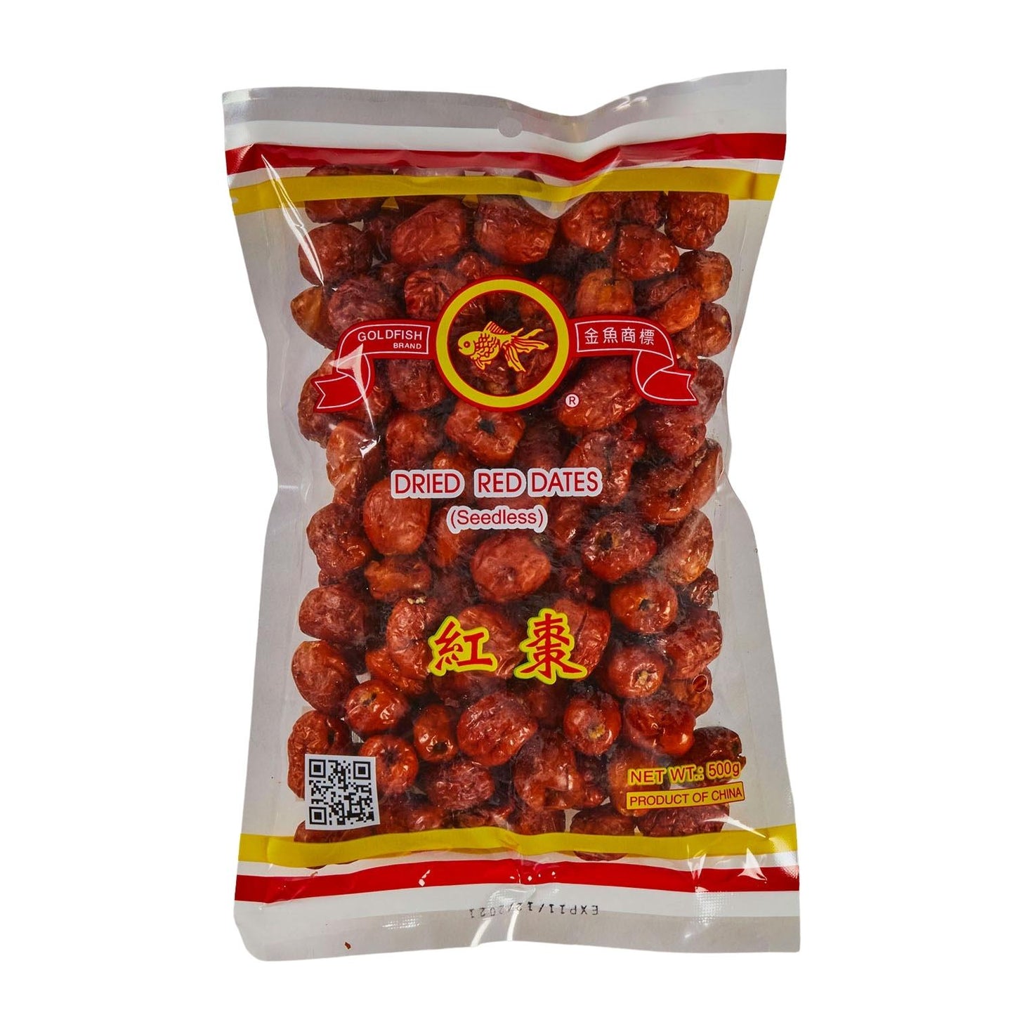 Gold Fish Brand Dried Red Dates Seedless 500g