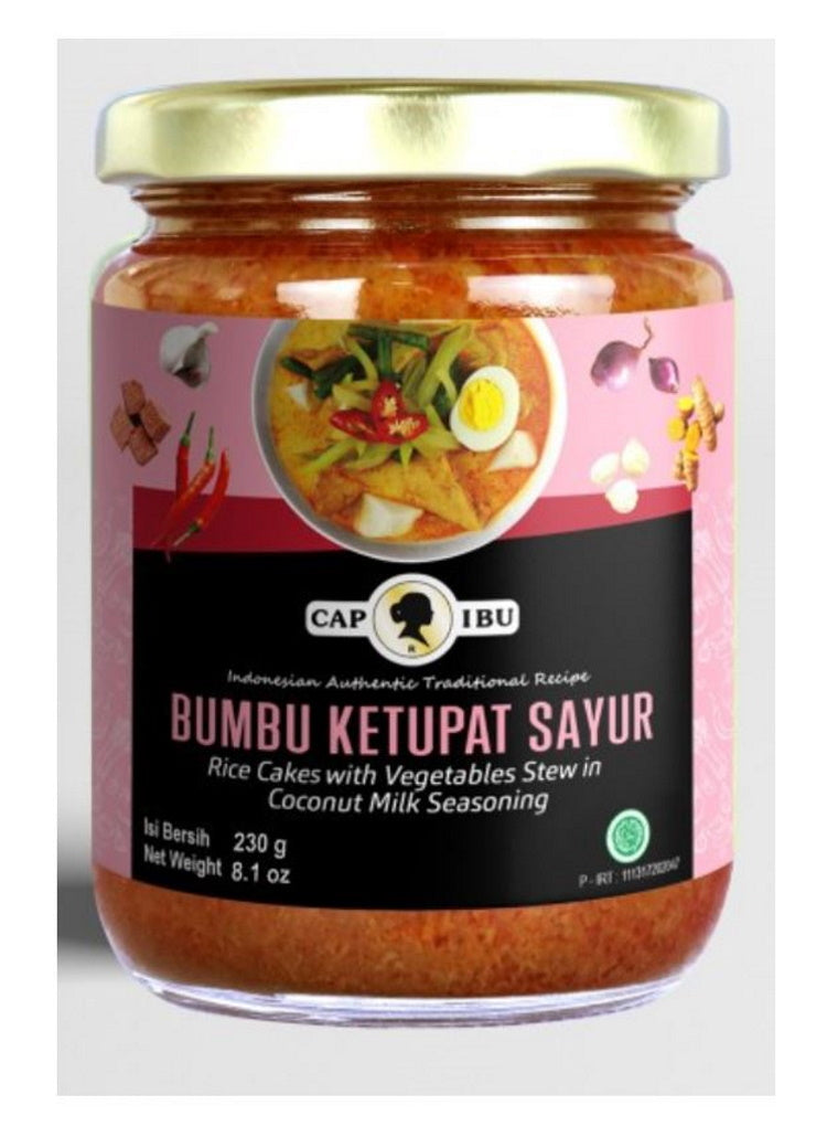 Cap Ibu Bumbu Ketupat Sayur (Rice Cakes With Vegetables Stew In Coconut Milk Seasoning Paste) 230g