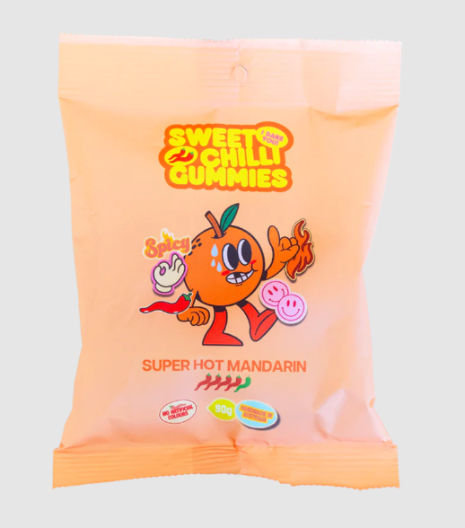 Sweet Chilli Gummies Super Hot Mandarin 90g