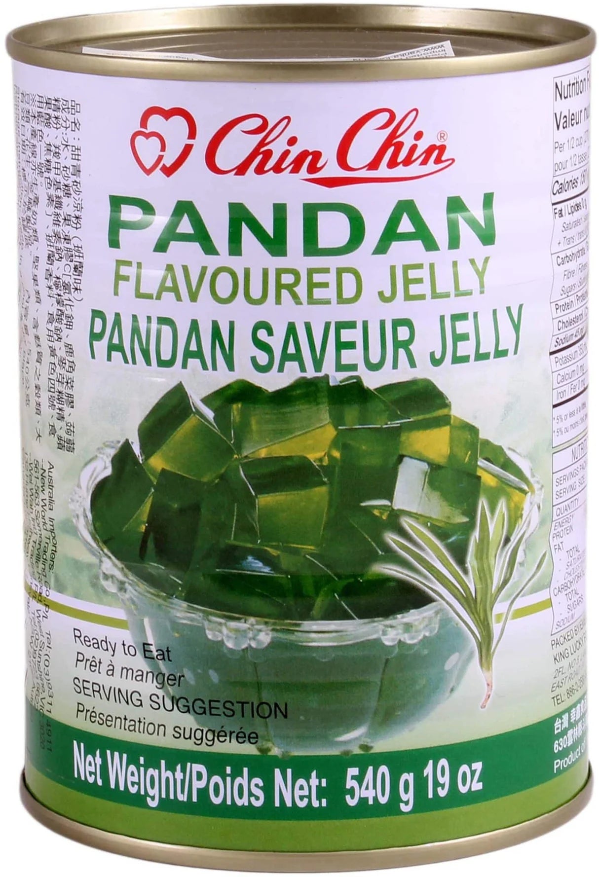 Chin Chin Pandan Flavoured Jelly 540g