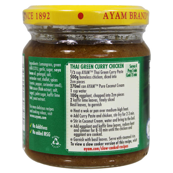 AYAM THAI GREEN CURRY PASTE 195G