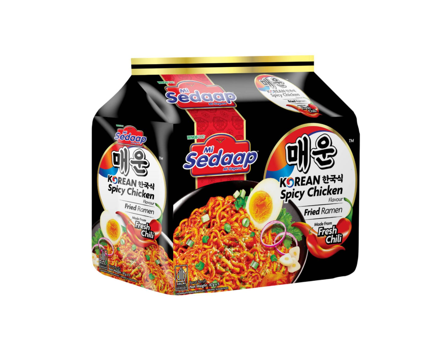 Mi Sedaap Korean Spicy Chicken Fried Ramen 5P