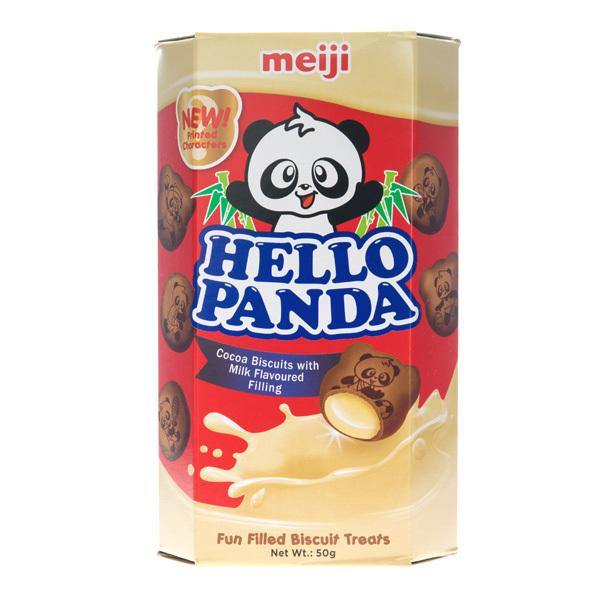 Meiji Hello Panda Cocoa Biscuits With Milk Flavoured Filling 47G