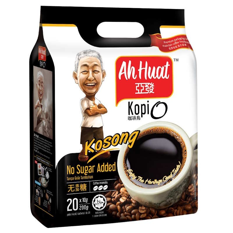 Ah Huat Kopi O Kosong No Sugar Added 20x10g