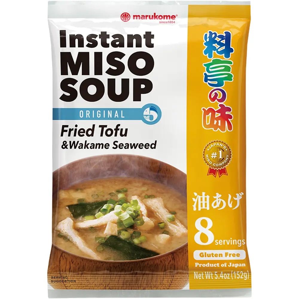Marukome Instant Miso Soup (Ryoutei No Aji) - Fried Tofu Flavour 8 servings 152g