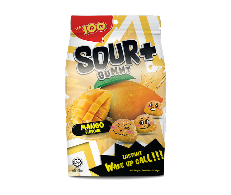 Lot 100 Sour Mango Gummy 100G