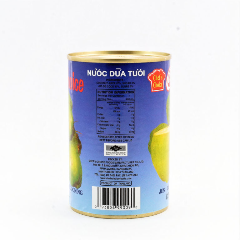 CHEF’S CHOICE COCONUT JUICE 400ML