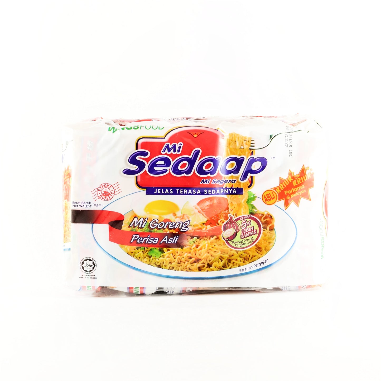 MI SEDAAP MIGORENG PERISA ASLI 5P X 91G