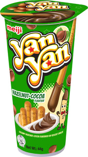 Meiji Yan Yan Hazelnut - Cocoa Flavour Dip Stick Biscuits 44g