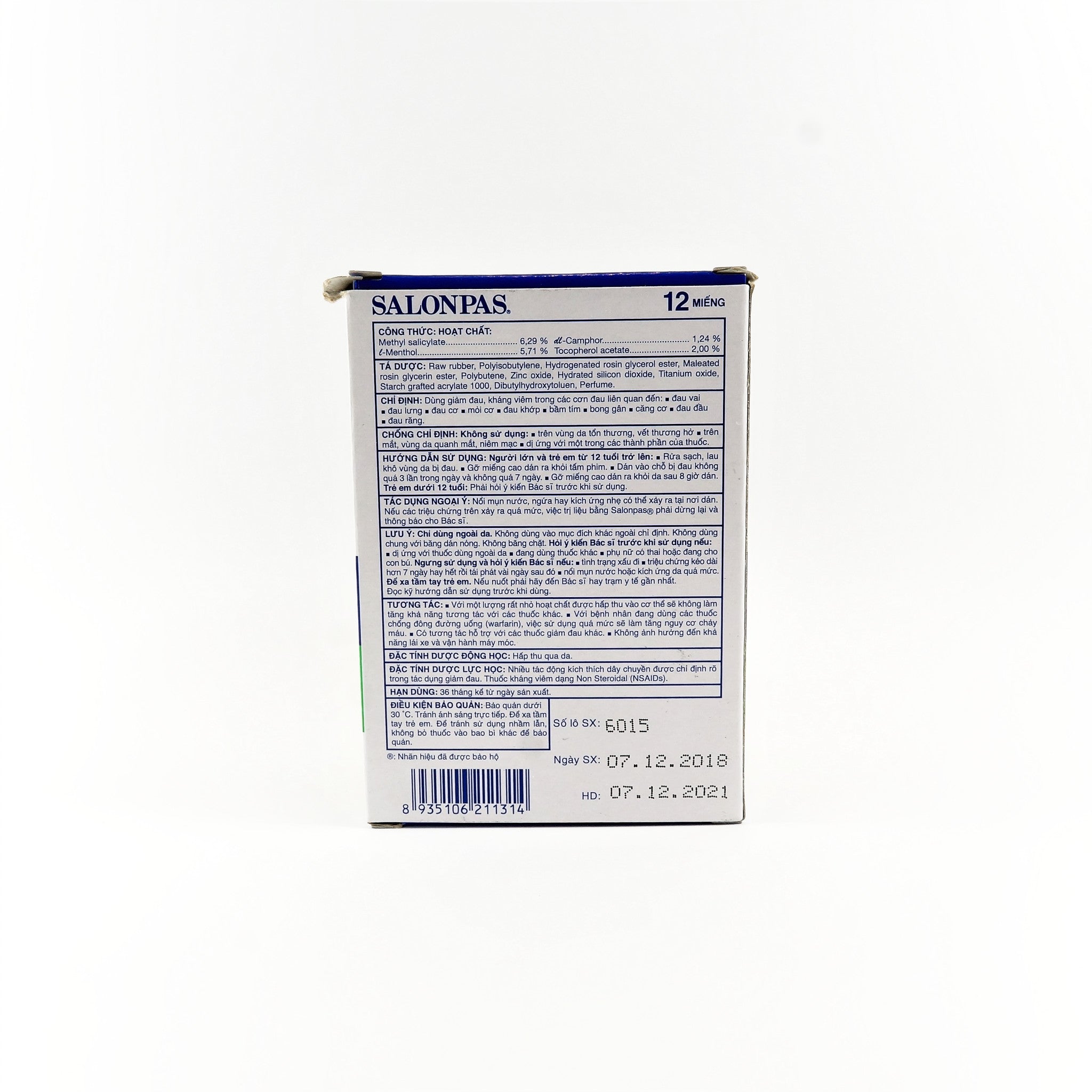 HISAMITSU SALONPAS PAIN RELIEF PATCHES 10PCS
