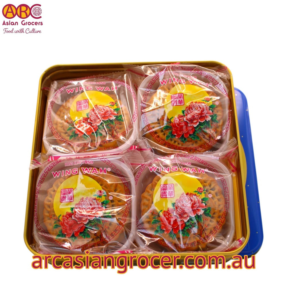 Wing Wah White Lotus With 2 Yolks Mooncake 4 Pieces (Best Before: 20-11-2026)