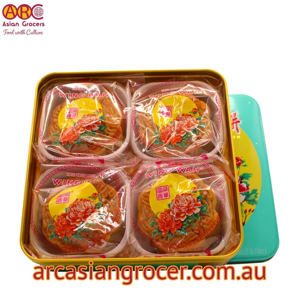 Wing Wah Red Bean Paste Mooncake 4 Pieces (Best Before: 20-11-2026)