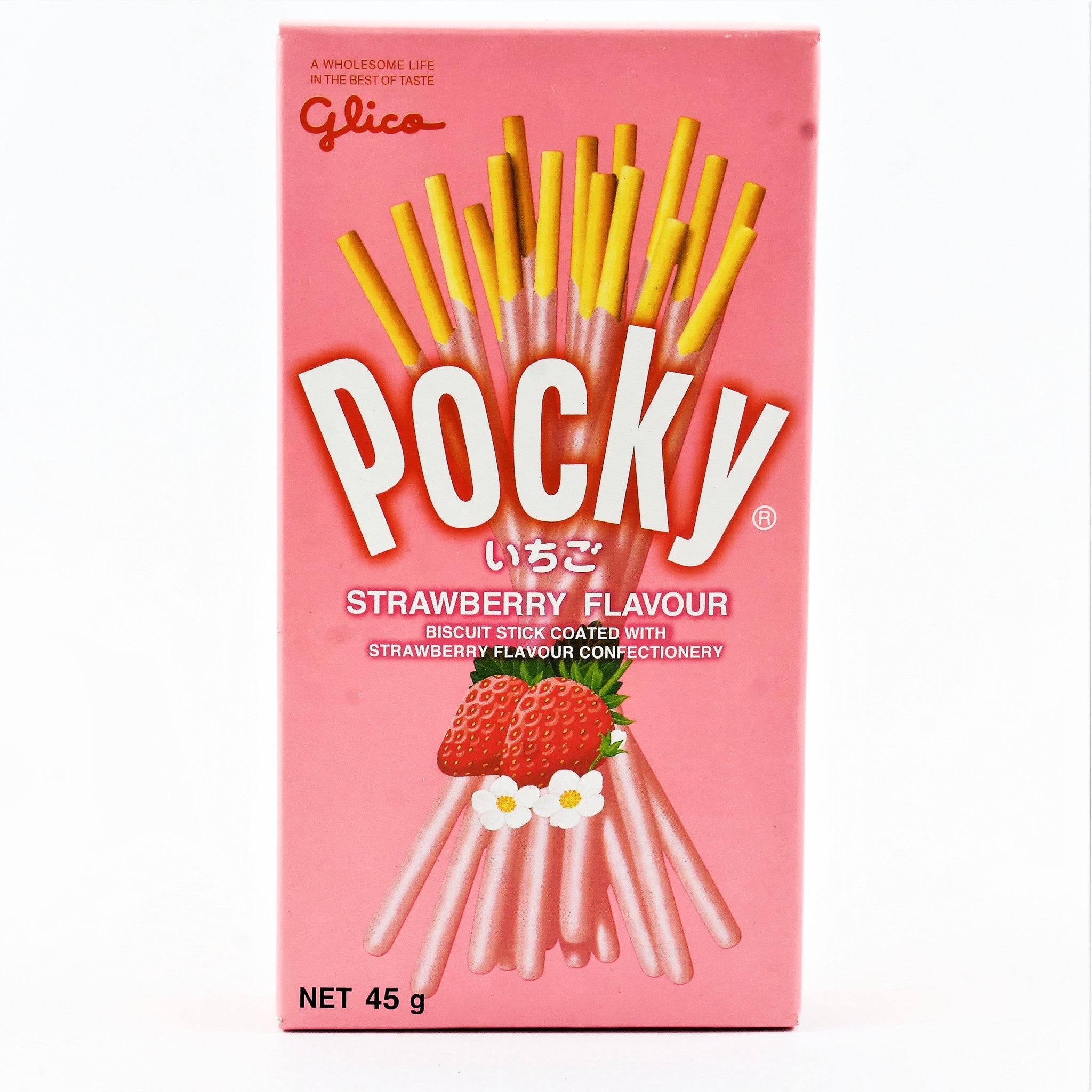 Glico Pocky Strawberry Biscuit Sticks 45G