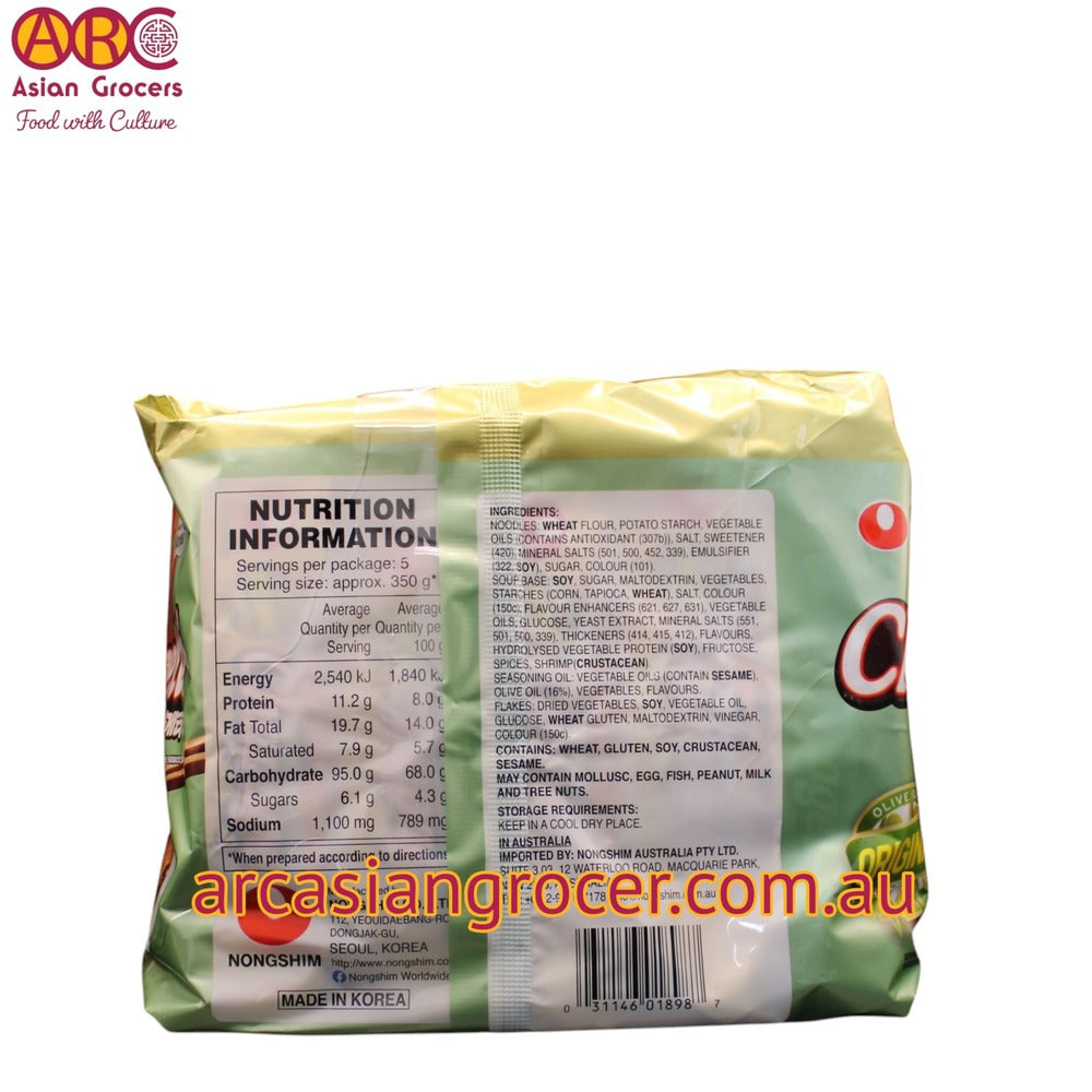 Nongshim Chapagetti Olive Oil Original Instant Noodles 5 Packs