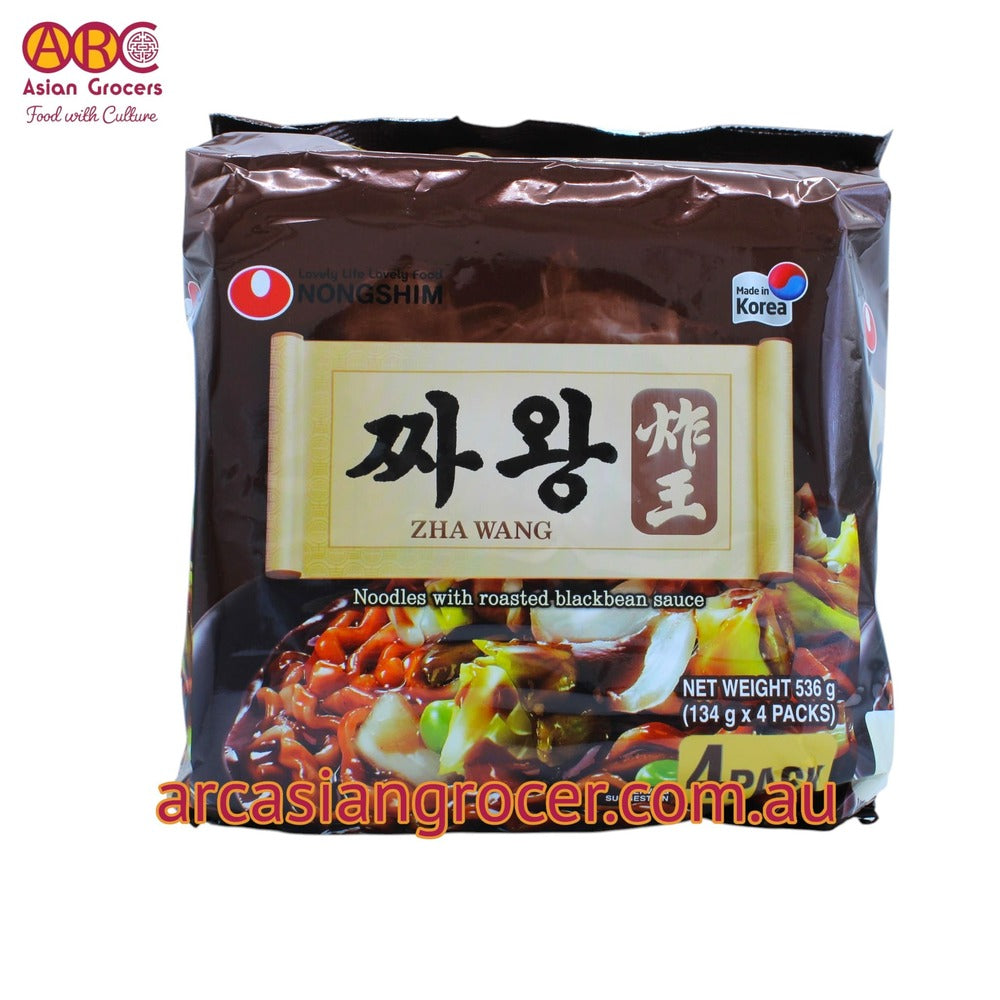Nong Shim Zha Wang (Noodles with Roasted Black Bean Sauce) 4 Packs (Best Before: 28-01-2027)