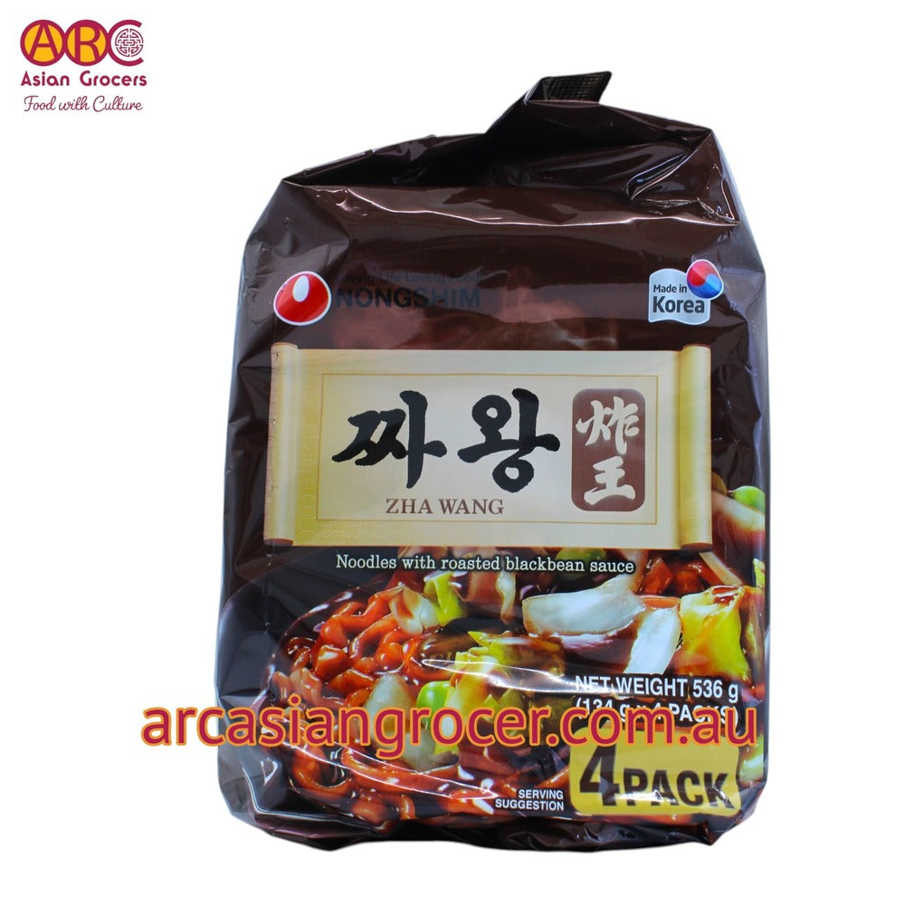 Nong Shim Zha Wang (Noodles with Roasted Black Bean Sauce) 4 Packs (Best Before: 28-01-2027)