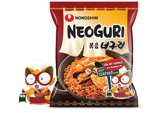 Nongshim Neoguri Stir-Fry Noodles Spicy Seafood Flavour 5 Packs
