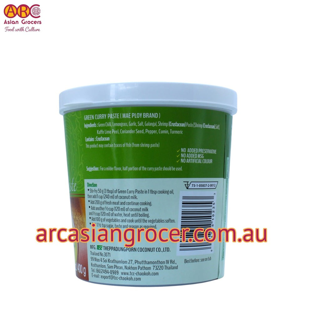Mae Ploy Thai Green Curry Paste 400g