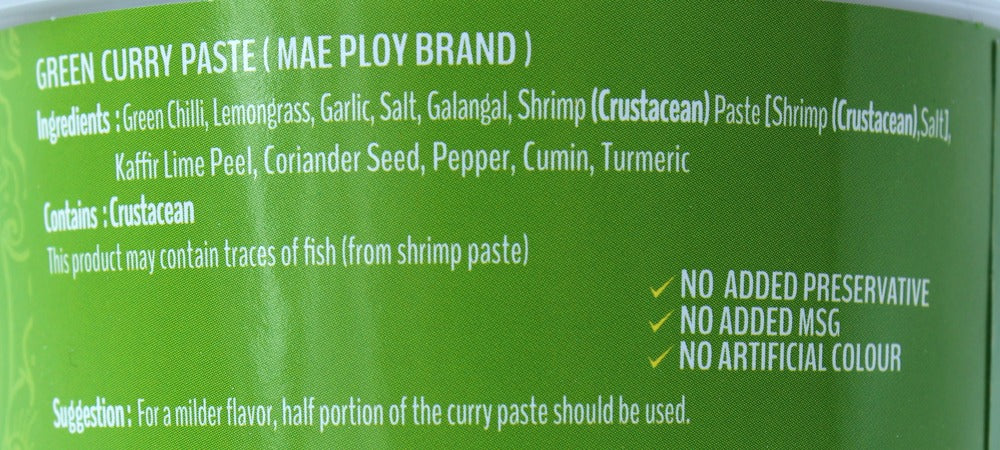 Mae Ploy Thai Green Curry Paste 400g