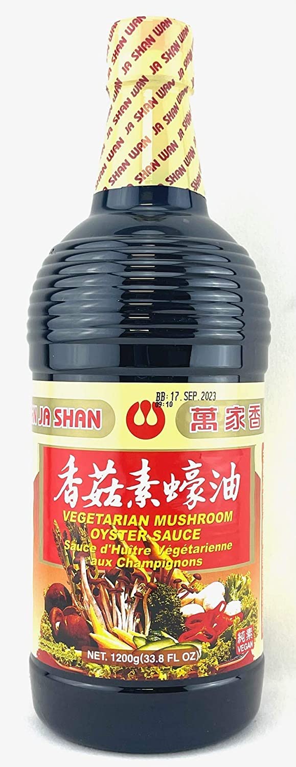 Wan Ja Shan Vegetarian Oyster Sauce with Mushrooms Flavour 1L