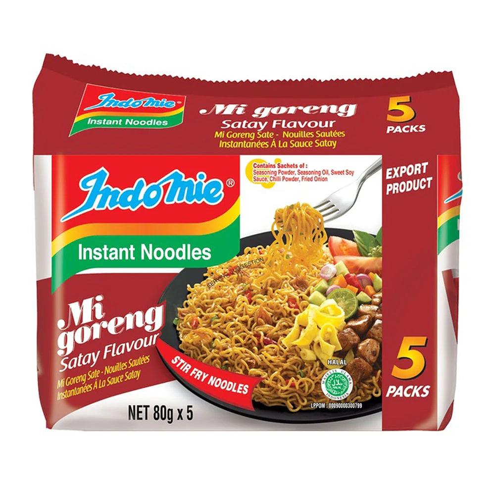 Indomie Mi Goreng Satay Flavour Instant Noodles 5 Packs