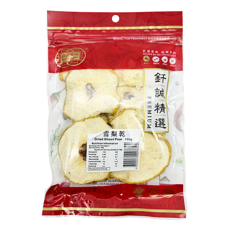 Golden Bai Wei Dried Sliced Pear 100g