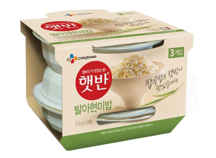 CJ Cooked Sprouted Brown Rice 210gx3