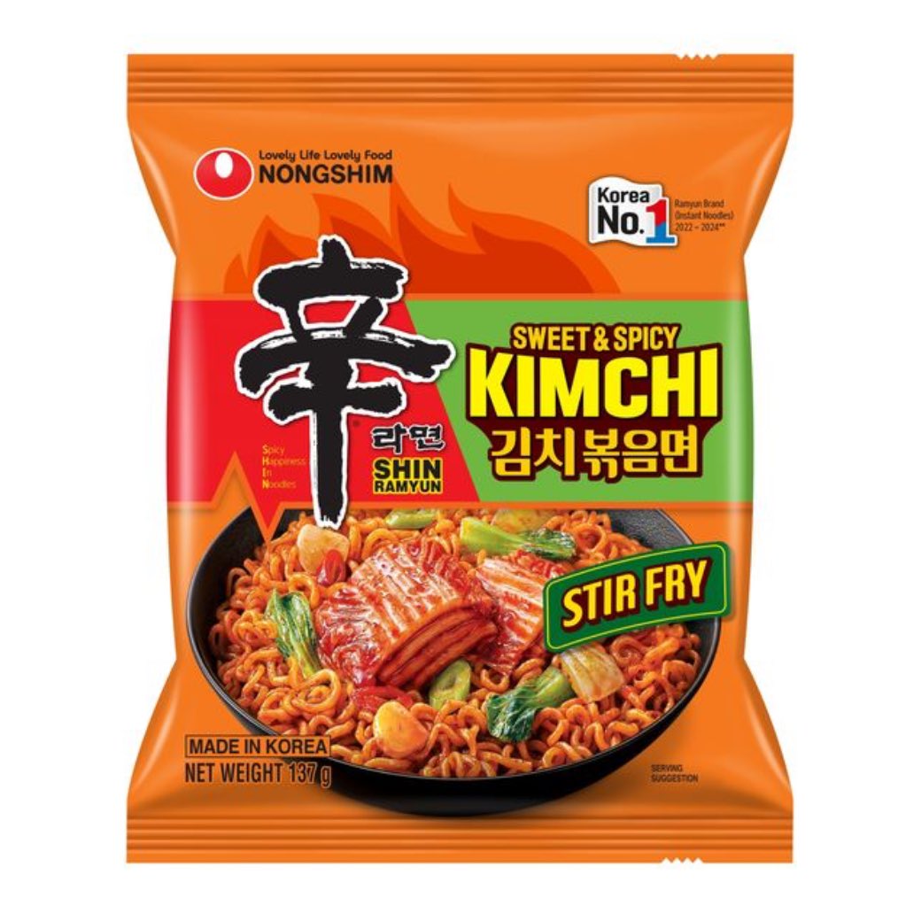 Nongshim Sweet & Spicy Stir Fry Kimchi Ramyun 4*137g