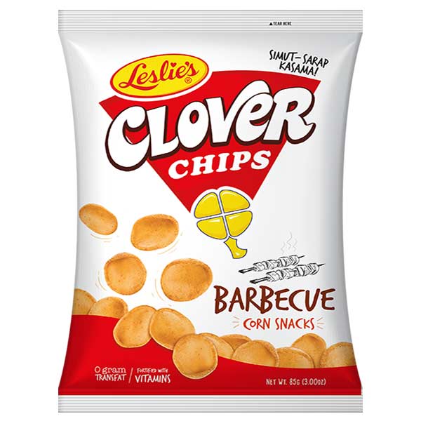 Leslie's Clover Chips Barbecue Flavour Corn Snacks 145g