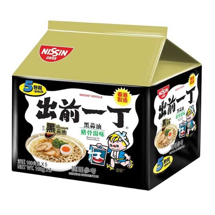 Nissin Demae Black Garlic Oil Tonkotsu Flavour Instant Noodles 5P