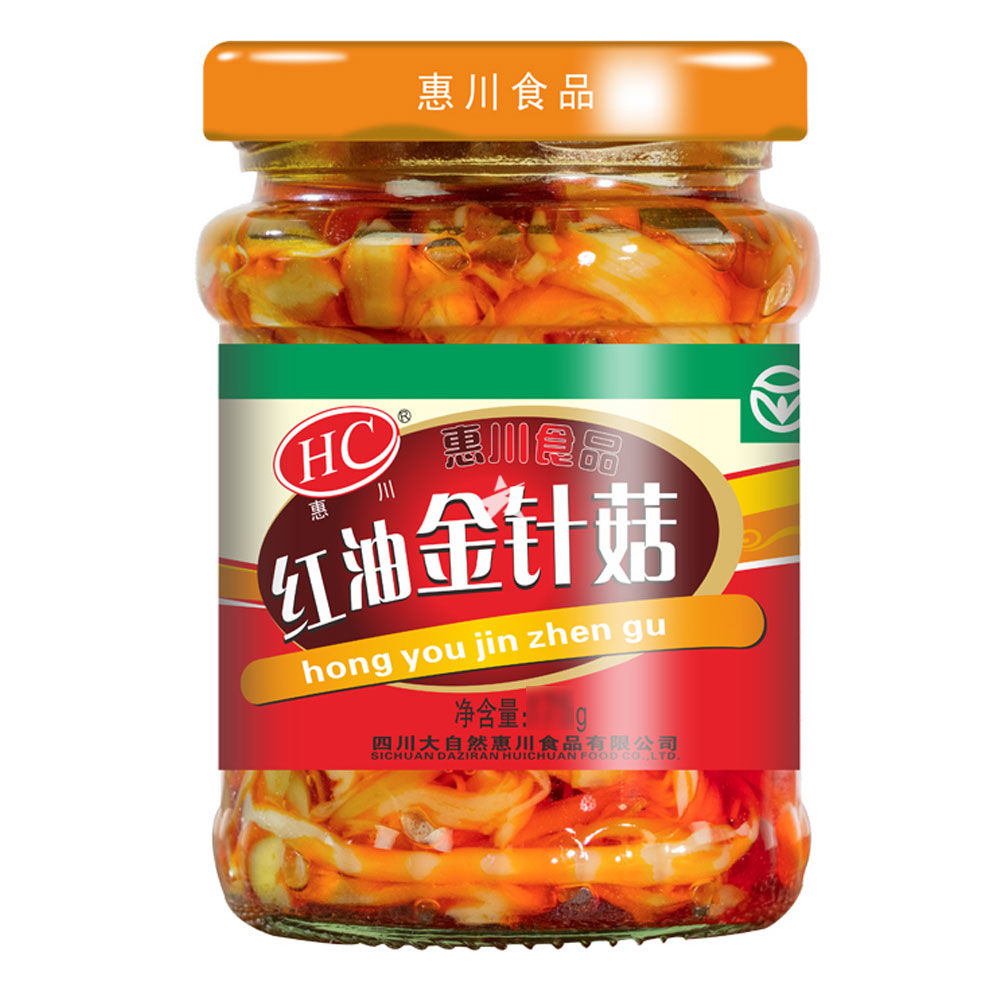 Huichuan Chilli Oil Enoki Mushroom 145g
