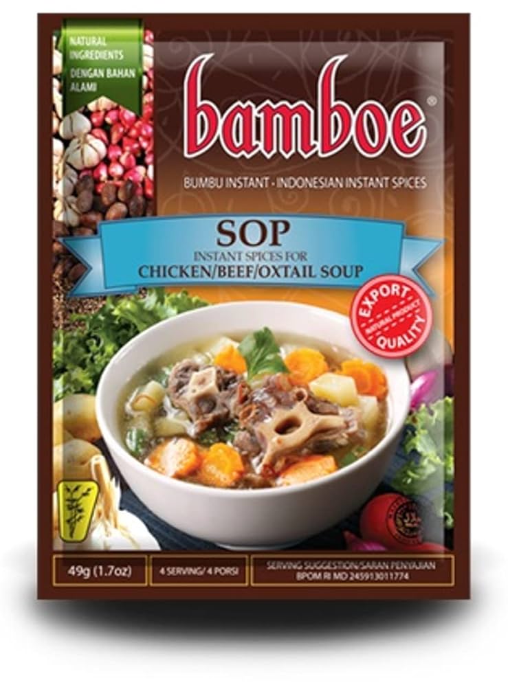 Bamboe Sop Instant Cooking Seasoning for Beef, Chicken, Oxtail Soup 49g