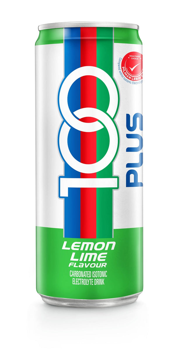 F&N 100 Plus Lemon Lime Flavour Carbonated Isotonic Electrolyte Drink ...
